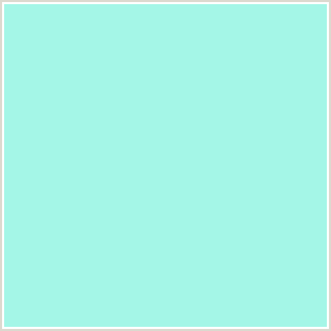 A4F6E7 Hex Color Image (BLUE GREEN, ICE COLD)