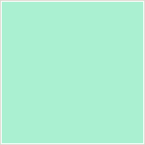 AAF0D1 Hex Color Image (GREEN BLUE, MAGIC MINT)