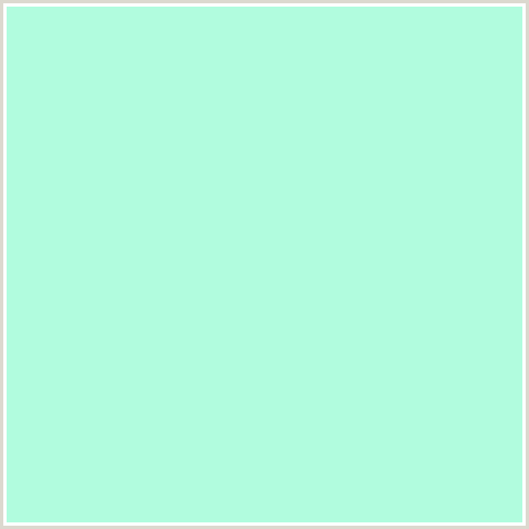 B1FCDE Hex Color Image (AERO BLUE, GREEN BLUE, MINT)
