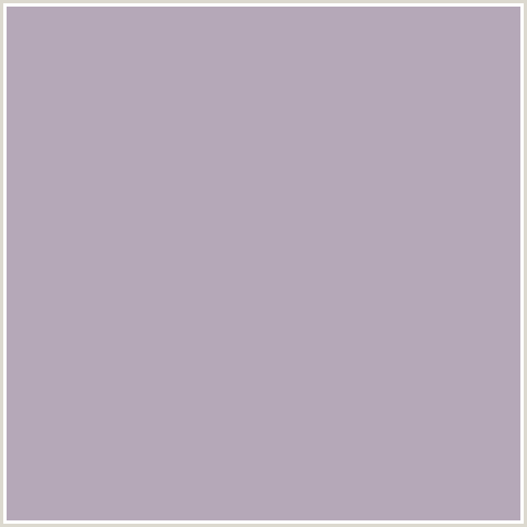 B5A8B8 Hex Color Image (LONDON HUE, PURPLE, VIOLET)