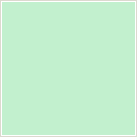 C2F0CE Hex Color Image (GREEN, MADANG)