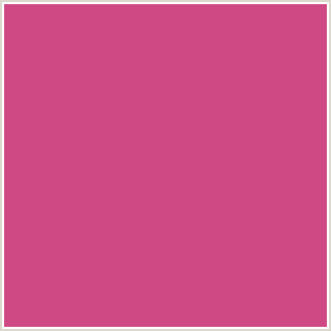 CF4A85 Hex Color Image (DEEP PINK, FUCHSIA, FUSCHIA, HOT PINK, MAGENTA, MULBERRY)