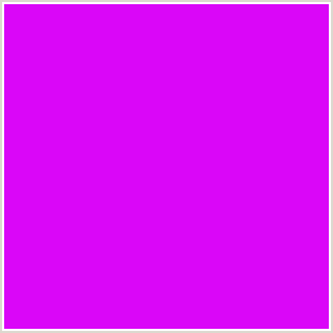 DA06F8 Hex Color Image (DEEP PINK, ELECTRIC VIOLET, FUCHSIA, FUSCHIA, HOT PINK, MAGENTA)