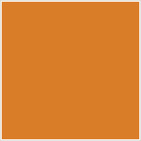 DA7D29 Hex Color Image (BRANDY PUNCH, ORANGE RED)