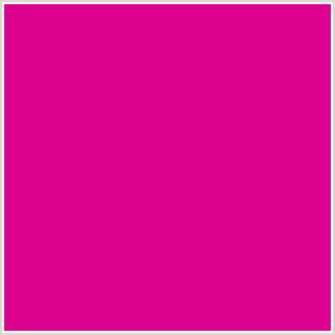 DB028D Hex Color Image (DEEP PINK, FUCHSIA, FUSCHIA, HOLLYWOOD CERISE, HOT PINK, MAGENTA)