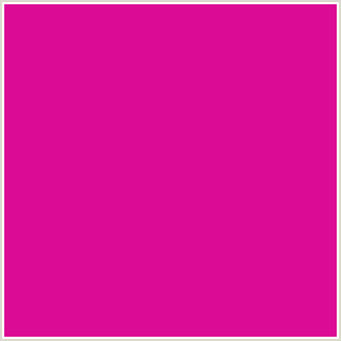 DB0B95 Hex Color Image (DEEP PINK, FUCHSIA, FUSCHIA, HOT PINK, MAGENTA, RED VIOLET)