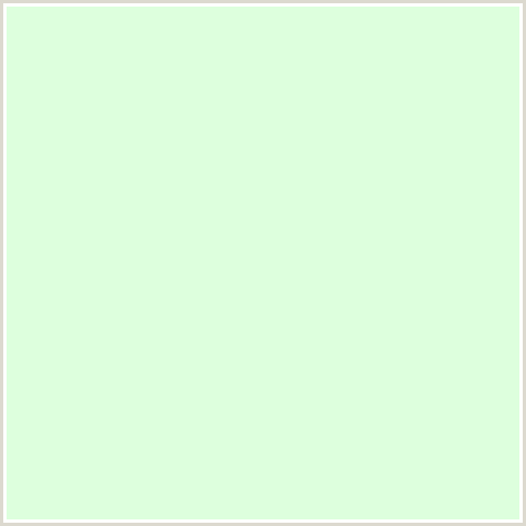 DDFFDD Hex Color Image (GREEN, SNOWY MINT)