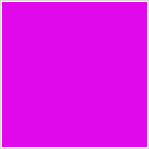 DF09EB Hex Color Image (DEEP PINK, ELECTRIC VIOLET, FUCHSIA, FUSCHIA, HOT PINK, MAGENTA)