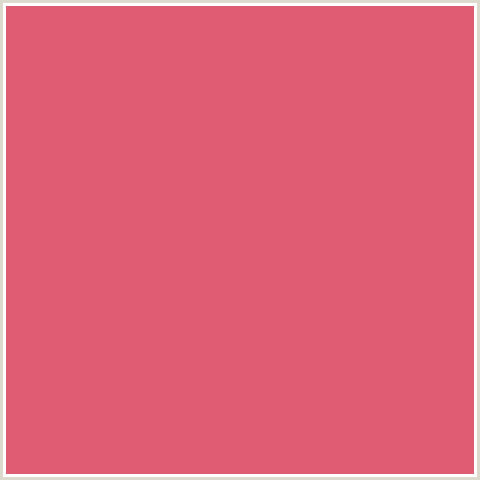 DF5C73 Hex Color Image (CRANBERRY, RED)