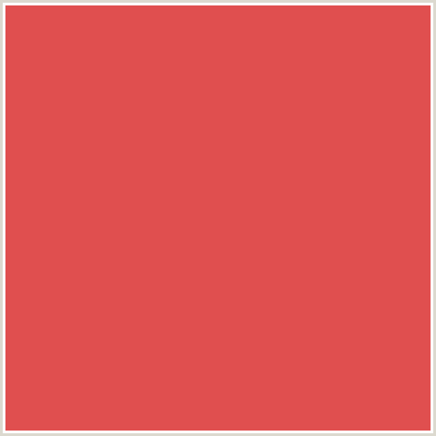 E04F4F Hex Color Image (MANDY, RED)