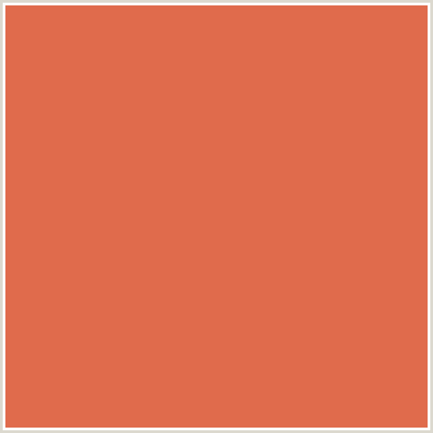 E06B4C Hex Color Image (RED ORANGE, TERRACOTTA)