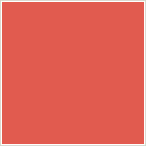 E15B4E Hex Color Image (MANDY, RED)