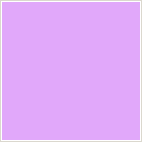 E1A8FA Hex Color Image (LAVENDAR, MAUVE, PURPLE, VIOLET)