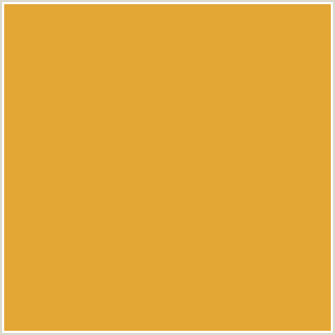 E3A736 Hex Color Image (ORANGE, TULIP TREE)