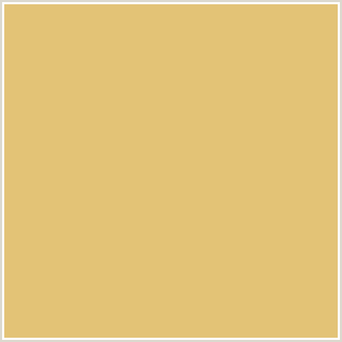 E3C376 Hex Color Image (HARVEST GOLD, YELLOW ORANGE)