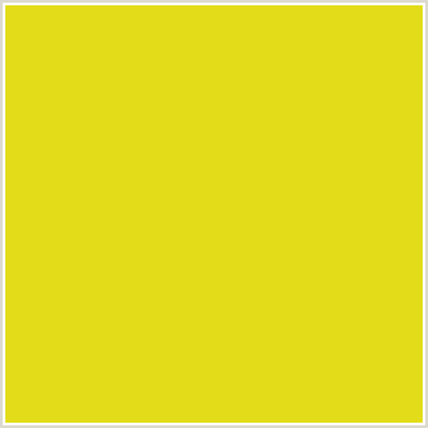 E3DC18 Hex Color Image (BARBERRY, YELLOW)