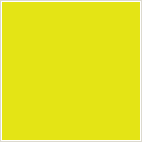 E4E415 Hex Color Image (BARBERRY, YELLOW GREEN)