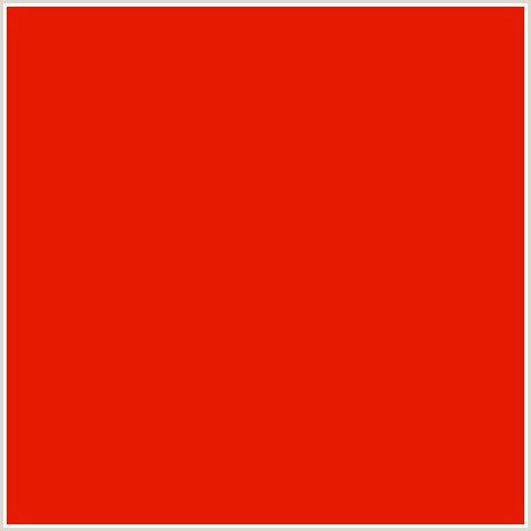 E51B00 Hex Color Image (RED, SCARLET)