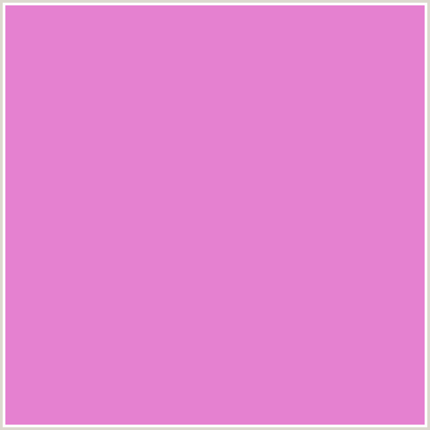 E581D0 Hex Color Image (DEEP PINK, FUCHSIA, FUSCHIA, HOT PINK, MAGENTA, ORCHID)