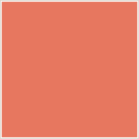 E7775F Hex Color Image (RED ORANGE, TERRACOTTA)