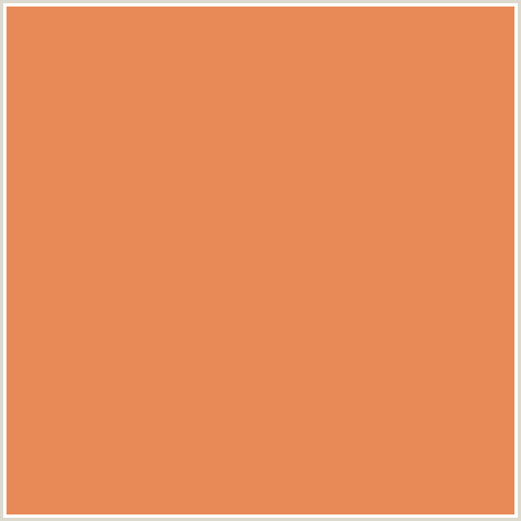 E88A57 Hex Color Image (BURNT SIENNA, ORANGE RED)