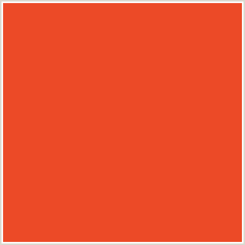 EC4A27 Hex Color Image (FLAMINGO, RED ORANGE)