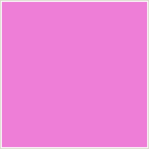 EE7ED7 Hex Color Image (DEEP PINK, FUCHSIA, FUSCHIA, HOT PINK, LAVENDER MAGENTA, MAGENTA)