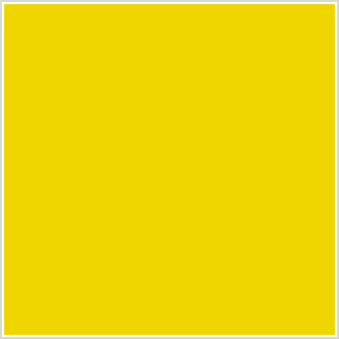 F0D600 Hex Color Image (SCHOOL BUS YELLOW, YELLOW)