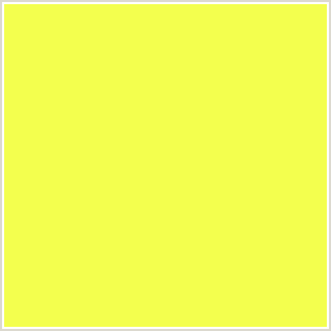 F3FF4E Hex Color Image (GORSE, YELLOW GREEN)