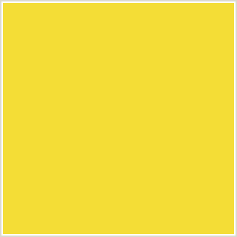 F4DD36 Hex Color Image (GOLDEN DREAM, LEMON, YELLOW)