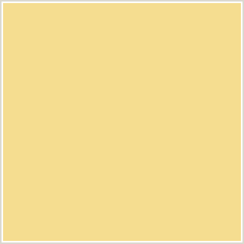 F5DD90 Hex Color Image (MARZIPAN, ORANGE YELLOW)