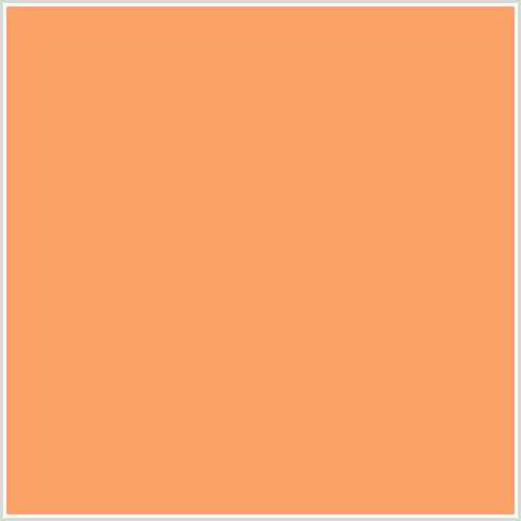 F9A166 Hex Color Image (ORANGE RED, TAN HIDE)