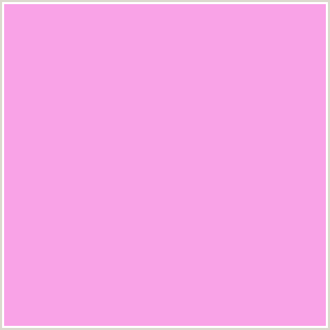 F9A3E7 Hex Color Image (DEEP PINK, FUCHSIA, FUSCHIA, HOT PINK, LAVENDER ROSE, MAGENTA)