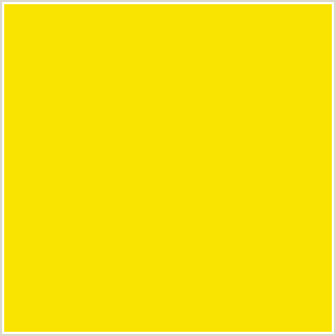 F9E300 Hex Color Image (LEMON, TURBO, YELLOW)