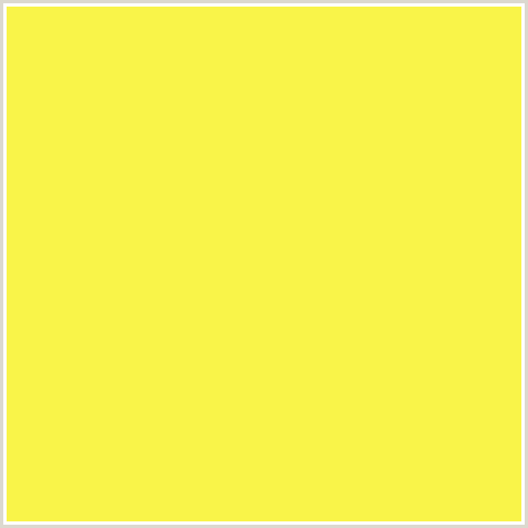 F9F449 Hex Color Image (GOLDEN FIZZ, LEMON, YELLOW)