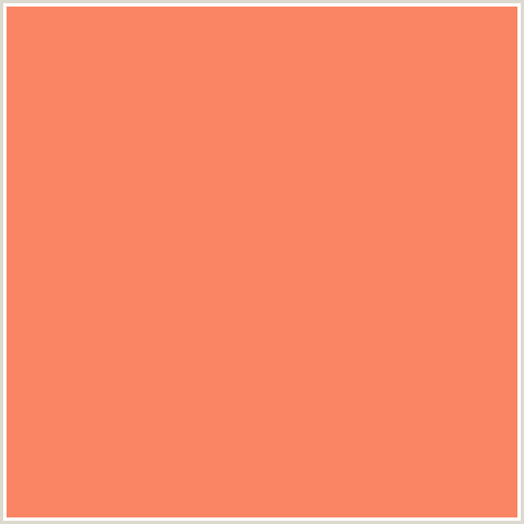 FA8564 Hex Color Image (RED ORANGE, SALMON)