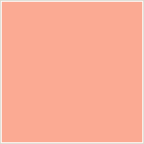 FBAA93 Hex Color Image (RED ORANGE, ROSE BUD)