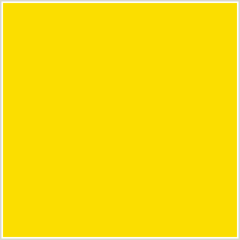 FBDE00 Hex Color Image (LEMON, SCHOOL BUS YELLOW, YELLOW)