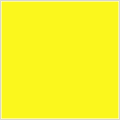 FBF71D Hex Color Image (BROOM, LEMON, YELLOW)