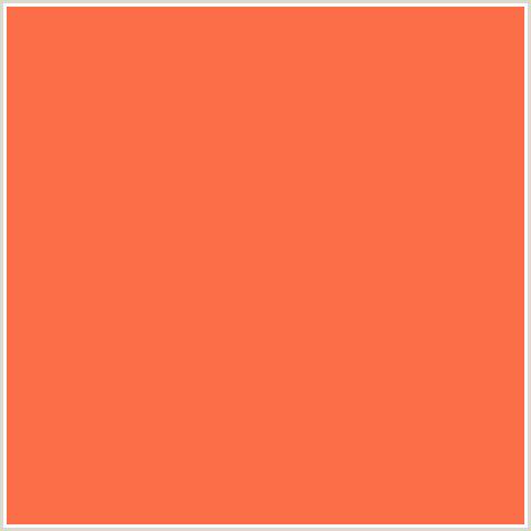 FC6E47 Hex Color Image (PERSIMMON, RED ORANGE)