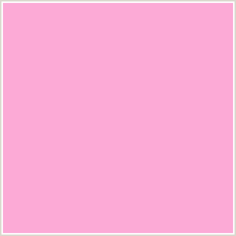 FCAAD6 Hex Color Image (DEEP PINK, FUCHSIA, FUSCHIA, HOT PINK, LAVENDER PINK, MAGENTA)