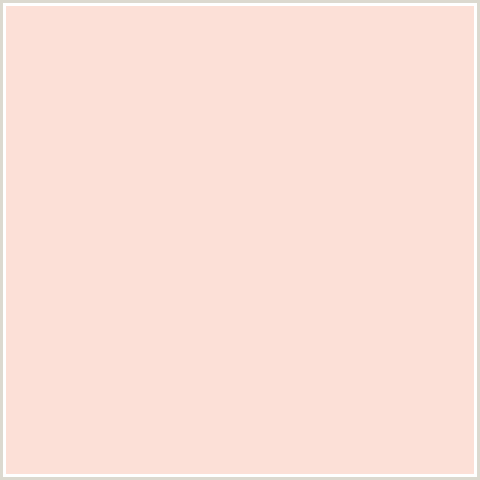 FCE0D7 Hex Color Image (CINDERELLA, RED ORANGE)