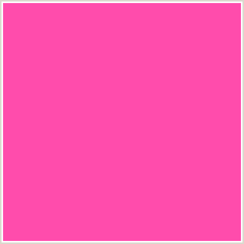 FF4CAC Hex Color Image (DEEP PINK, FUCHSIA, FUSCHIA, HOT PINK, MAGENTA, WILD STRAWBERRY)