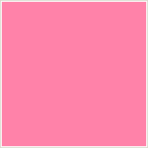 FF82A9 Hex Color Image (LIGHT RED, PINK, RED, SALMON, TICKLE ME PINK)