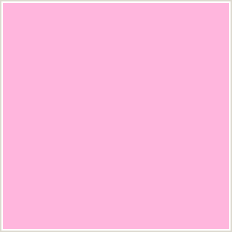 FFB6DD Hex Color Image (COTTON CANDY, DEEP PINK, FUCHSIA, FUSCHIA, HOT PINK, MAGENTA)