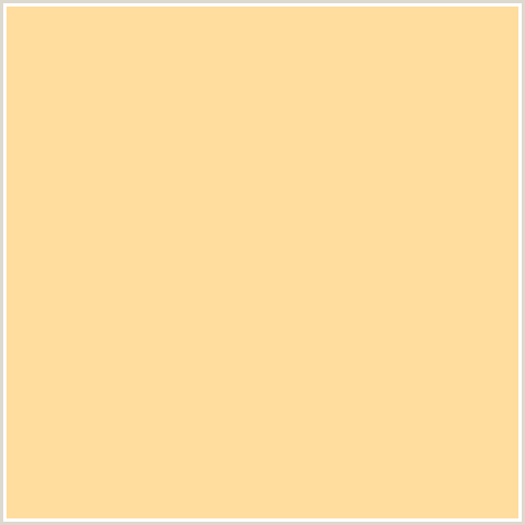 FFDD9E Hex Color Image (CREAM BRULEE, ORANGE, TAN)